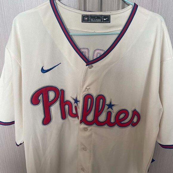 Nike Philadelphia #3 Phillies Bryce Harper Cream Jersey - Picture 3 of 5